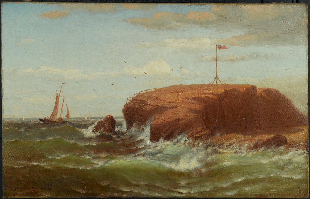 Seconnet Rock、マサチューセッツ州ニューベッドフォード、c.1865 作： ロバート・スウェイン・ギフォード