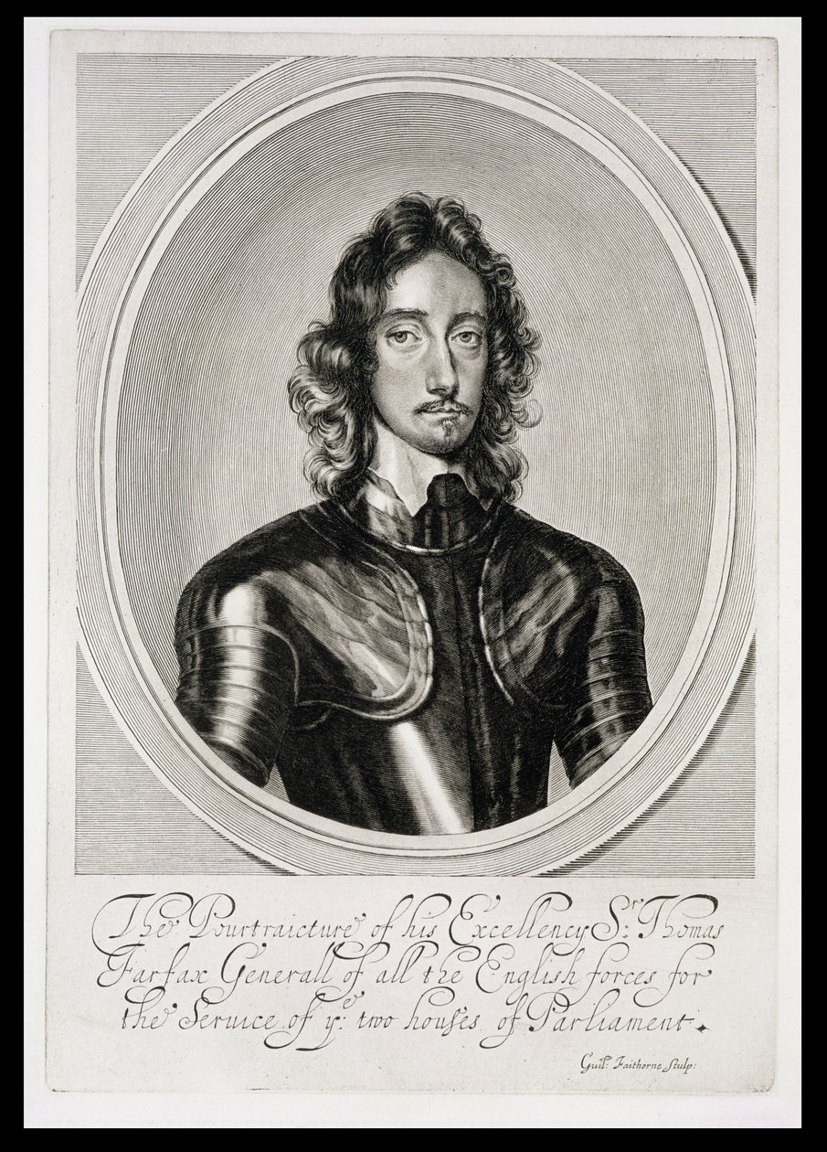 ウィリアムファイソーン（1616-91）によって刻まれたトーマスの肖像画、フェアファックス卿（1612-71） 作： ロバート・ウォーカー