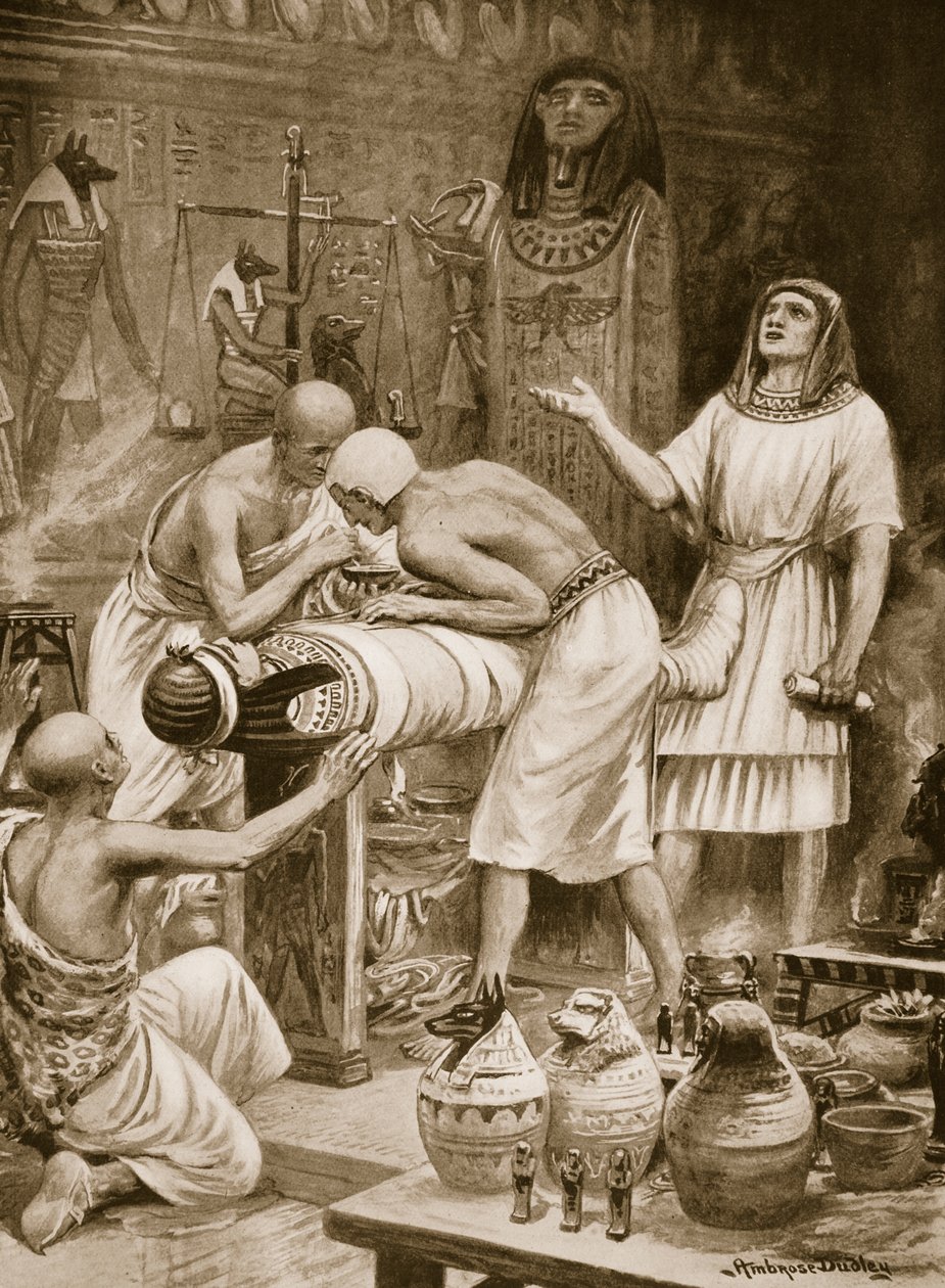 死者を防ぐ、「国家の歴史」、c.1910（litho）のイラスト 作： ロバート・アンブローズ・ダドリー