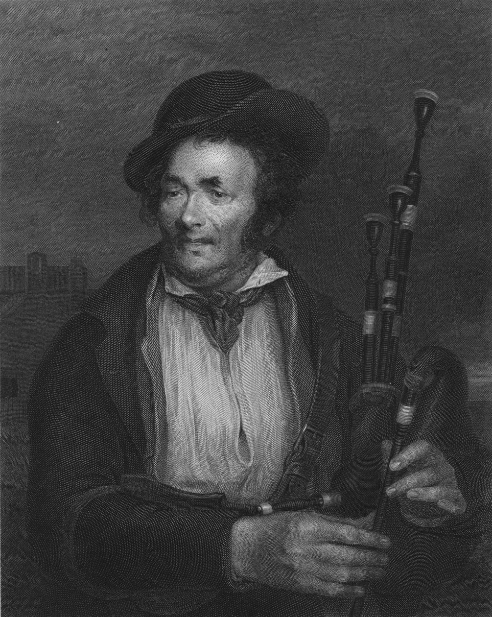 バグパイパー、c1845 作： ロバート・チャールズ・ベル