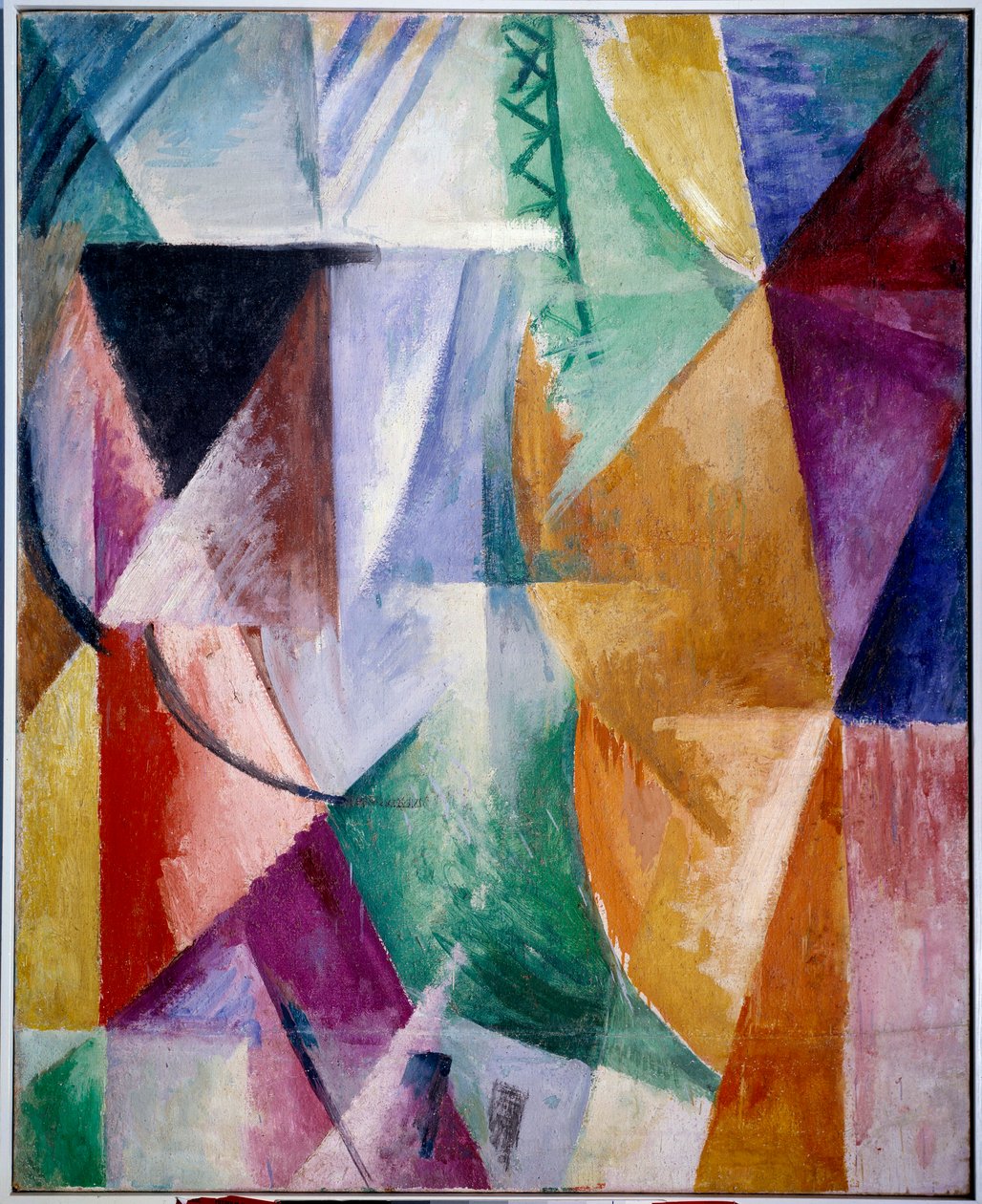 窓または 3 つの窓のデザイン。 Robert Delaunay (1885-1941) の絵画 作： ロバート・ドローネー
