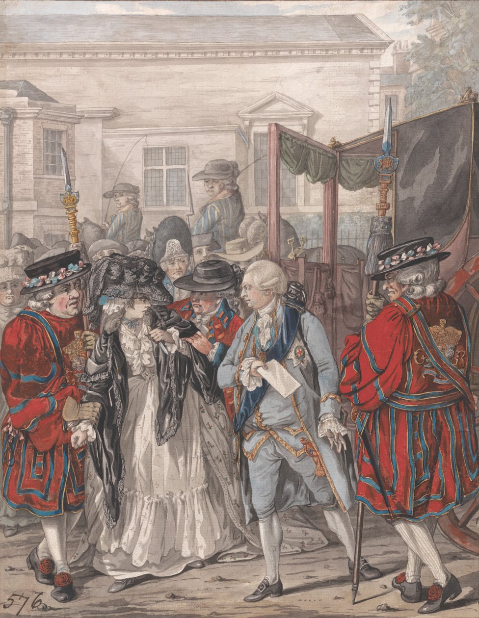 Margaret Nicholson Attempting to Assassinate His Majesty, George III, at the Garden Entrance of St. James