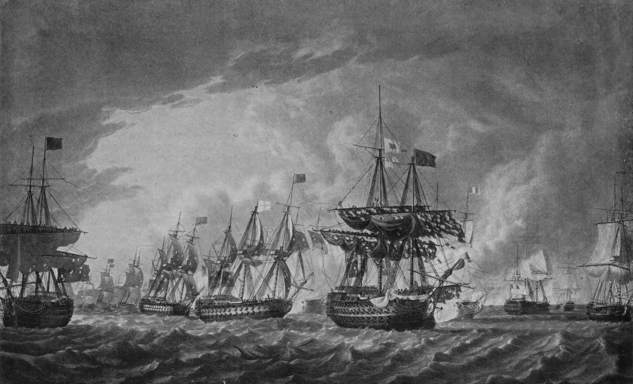 6月1日の栄光の前、c1795 作： ロバート・ドッド