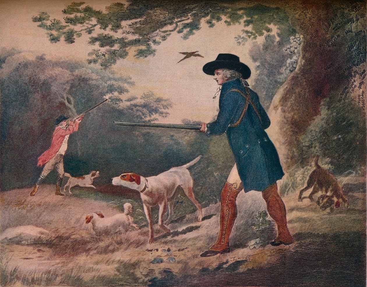 キジの射撃、1790年、1917年 作： ロバート・ドッド