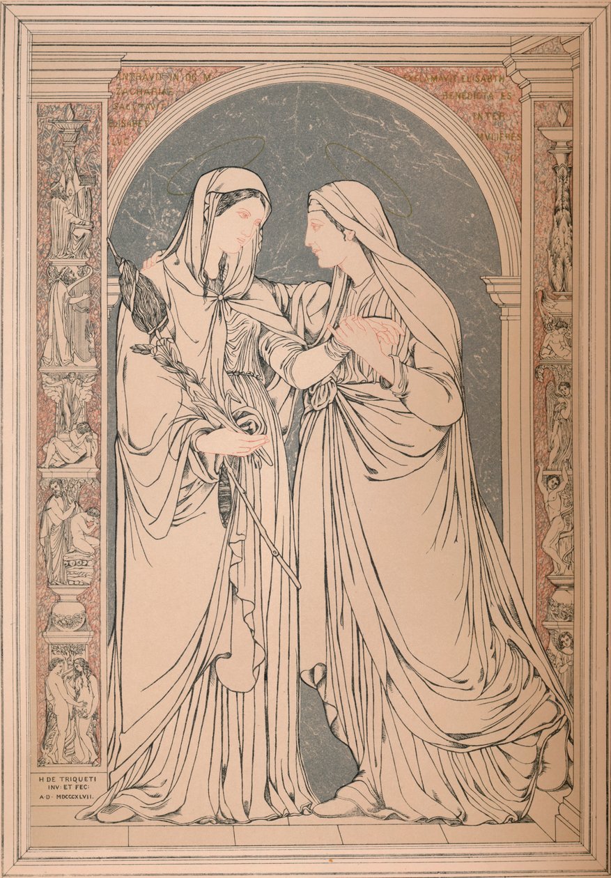 大理石のモザイク画、バロンH.デトリケティ、パリ、1893年。 作： ロバート・ダドリー