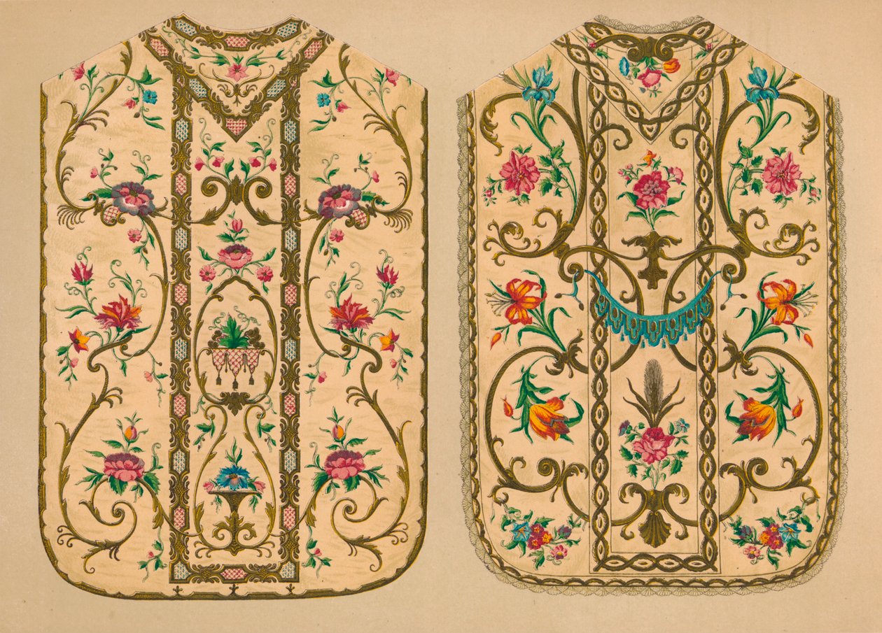 Luigi＆Ersilia Martiniによる刺繍されたChasubles、1893年。 作： ロバート・ダドリー