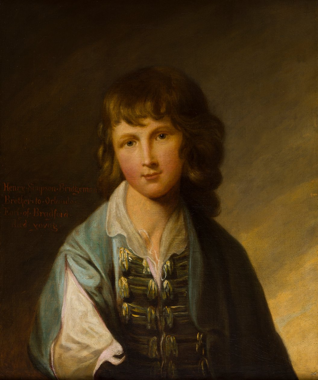 少年時代のヘンリー・シンプソン・ブリッジマン（1757-1782）の肖像、1767-77年頃（キャンバスに油彩） 作： ロバートエッジパイン