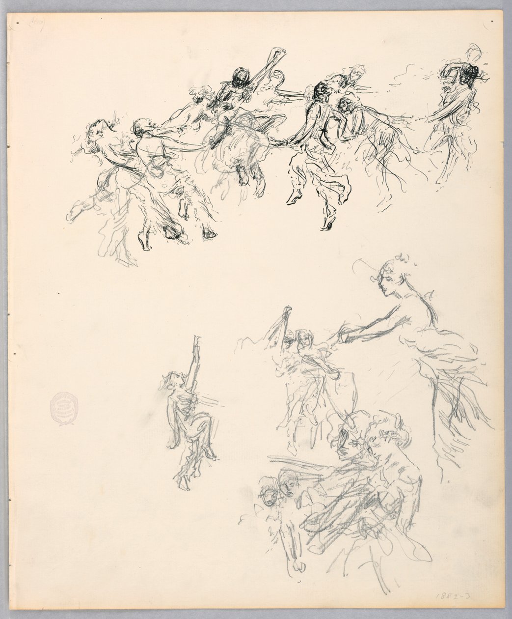 素描《踊る人物》1882-83年 作： ロバートフレデリックブルーム