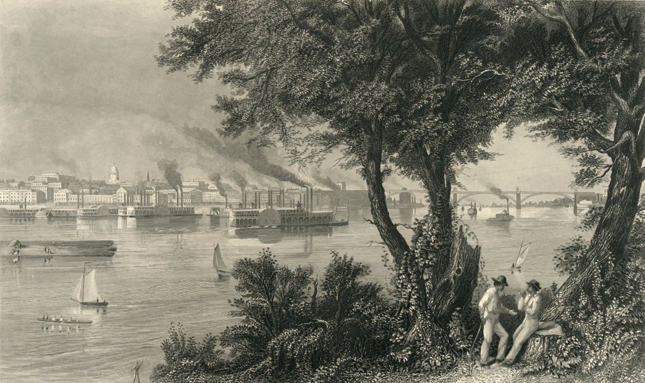 「セントルイス市」、1874 年。 作： ロバート・ヒンシェルウッド