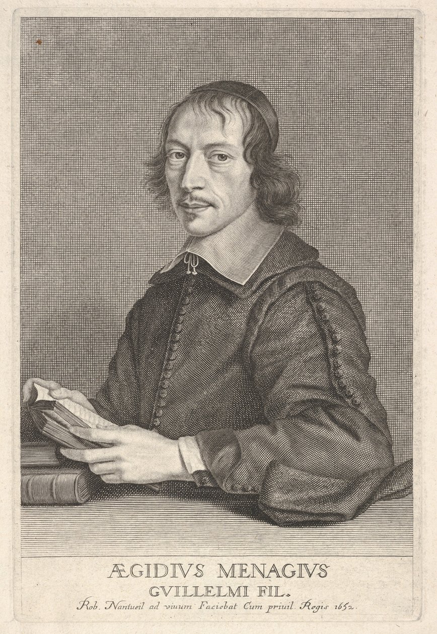 ジル・メナージュ、ca。 1652年。 作： ロバート・ナントゥイユ