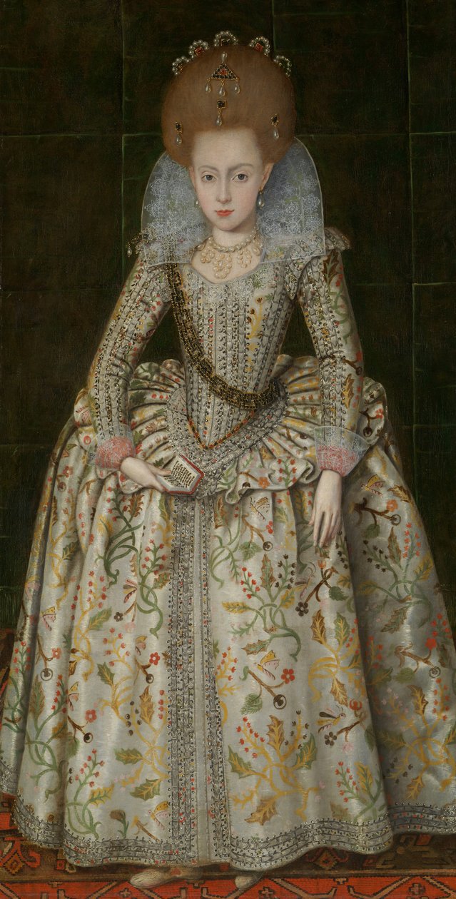 エリザベス王女 1596-1662 年、後にボヘミアの女王、約。 1606年。 作： ロバートピークI。