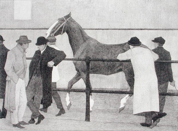 馬屋（ウォードのリポジトリNo.1）1919（リトグラフ） 作： ロバート・ポヒル・ベヴァン