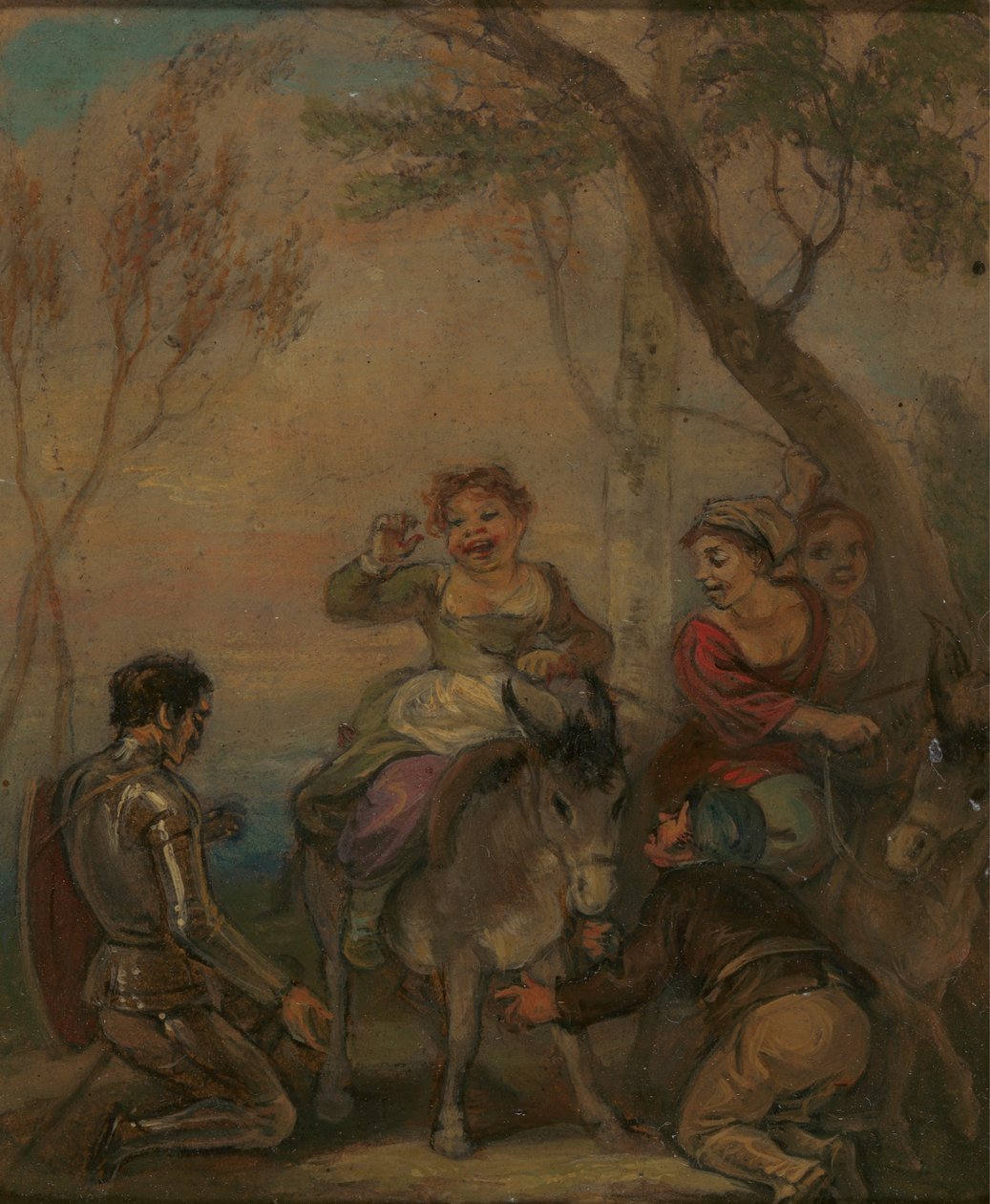 Ilustração para Don Quixote (com figuras em um burro) 作： ロバート・スマーク