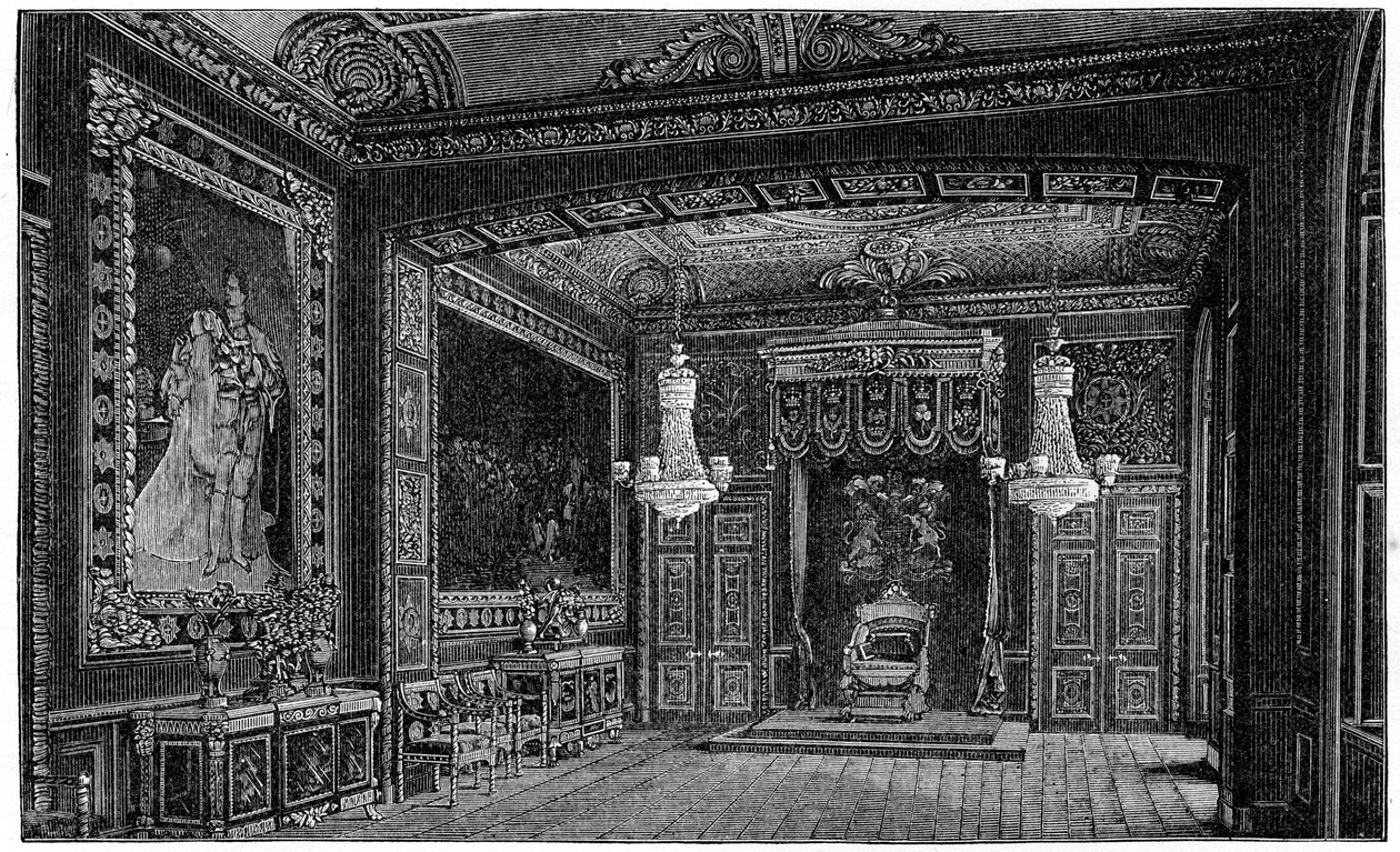 王座の間、ウィンザー、1880年。 作： ロバート・テイラー・プリチェット