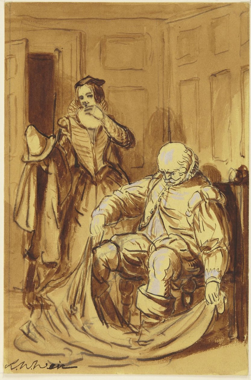 Falstaff und Frau Ford (Szene aus Die lustigen Weiber von Windsor, 4.2) 作： ロバート・ウォルター・ウィアー