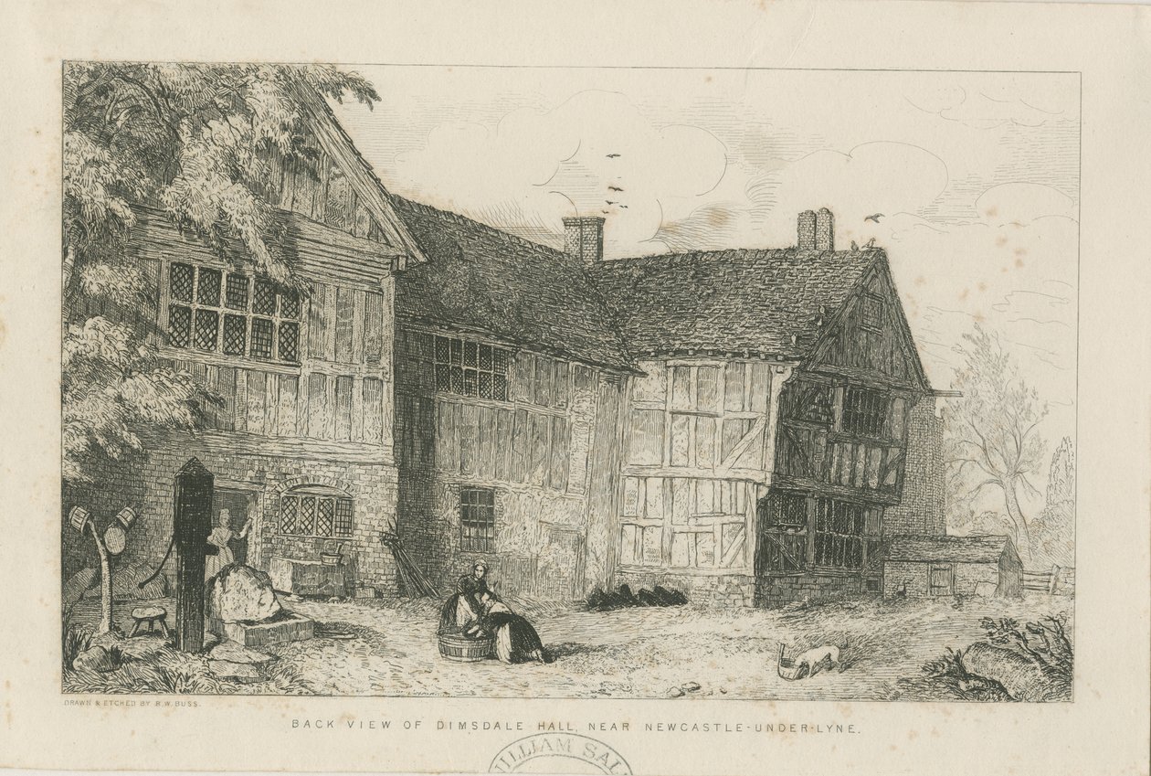ディムスデールオールドホール：エッチング、ND [？c 1870]