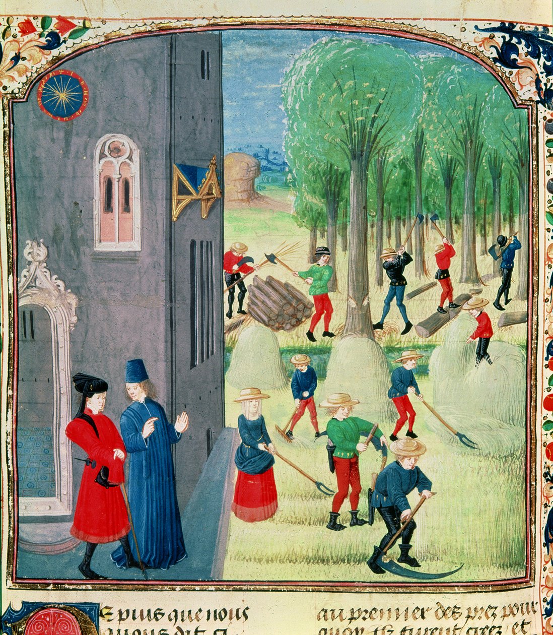 Lat 1173干し草と木工、チャールズダングレームの時間、1480年頃 作： ロビネット・テスタード
