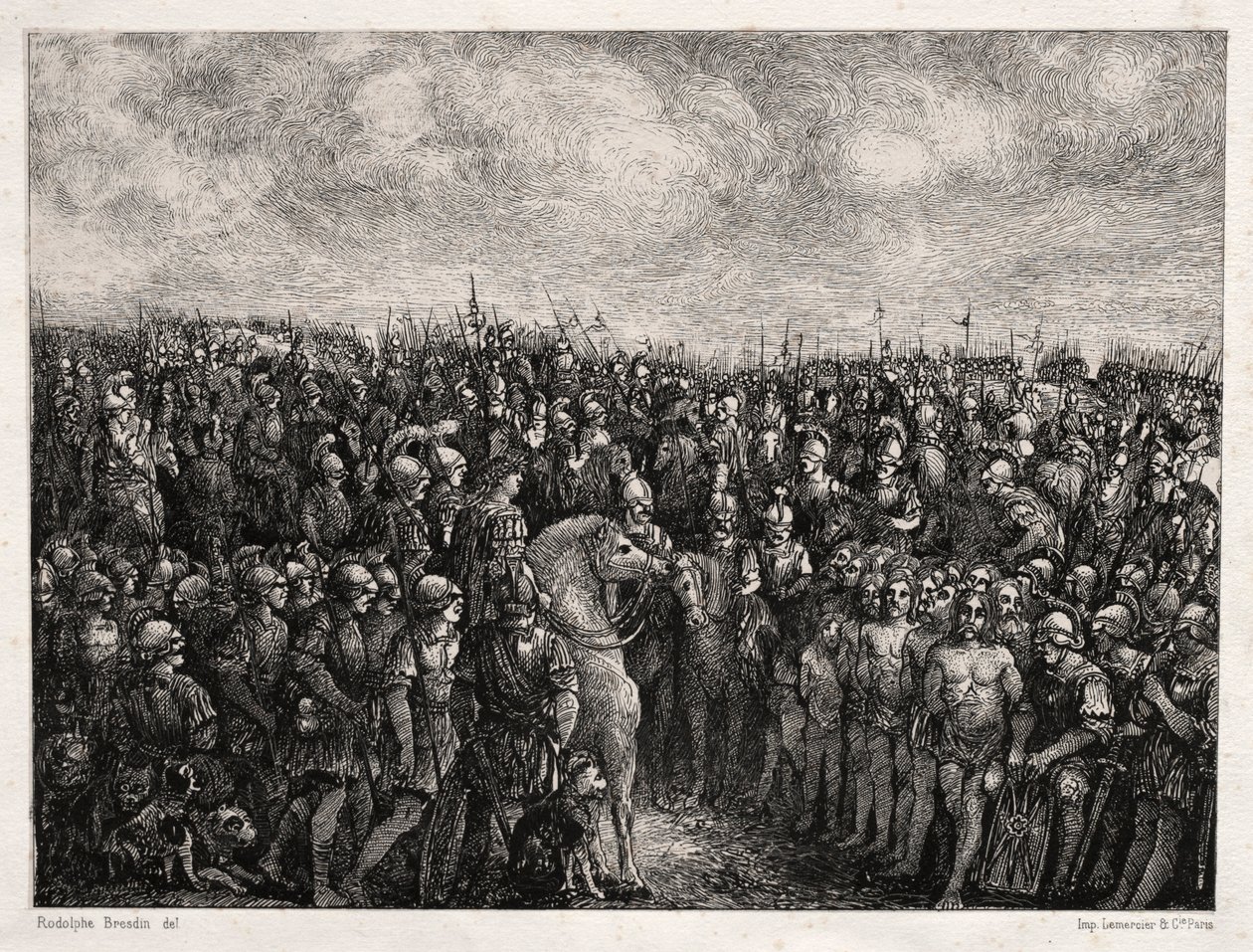 シーザーと彼の囚人、1878年。 作： ロドルフ・ブレディン