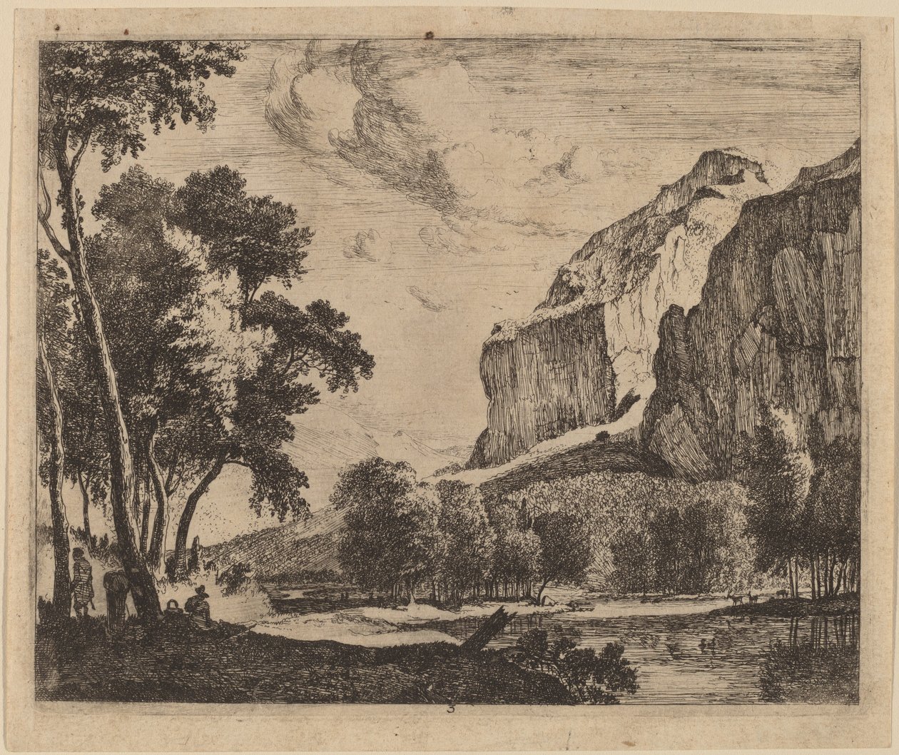 右側に岩のある川の風景: pl.3 作： RoelantRoghmanとMelchiorKüsel