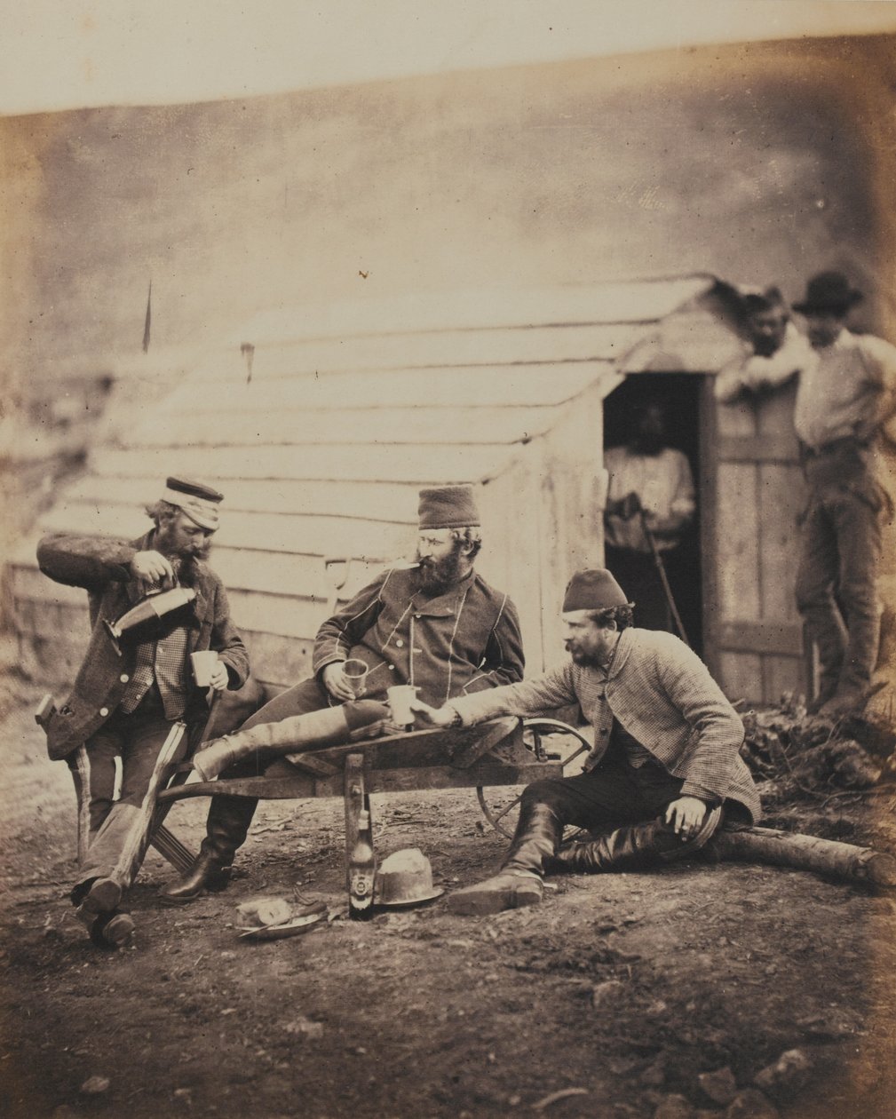 1855年のクリミア戦争に関連する52枚の写真のアルバムからのキャンプでの苦難 作： ロジャー・フェントン