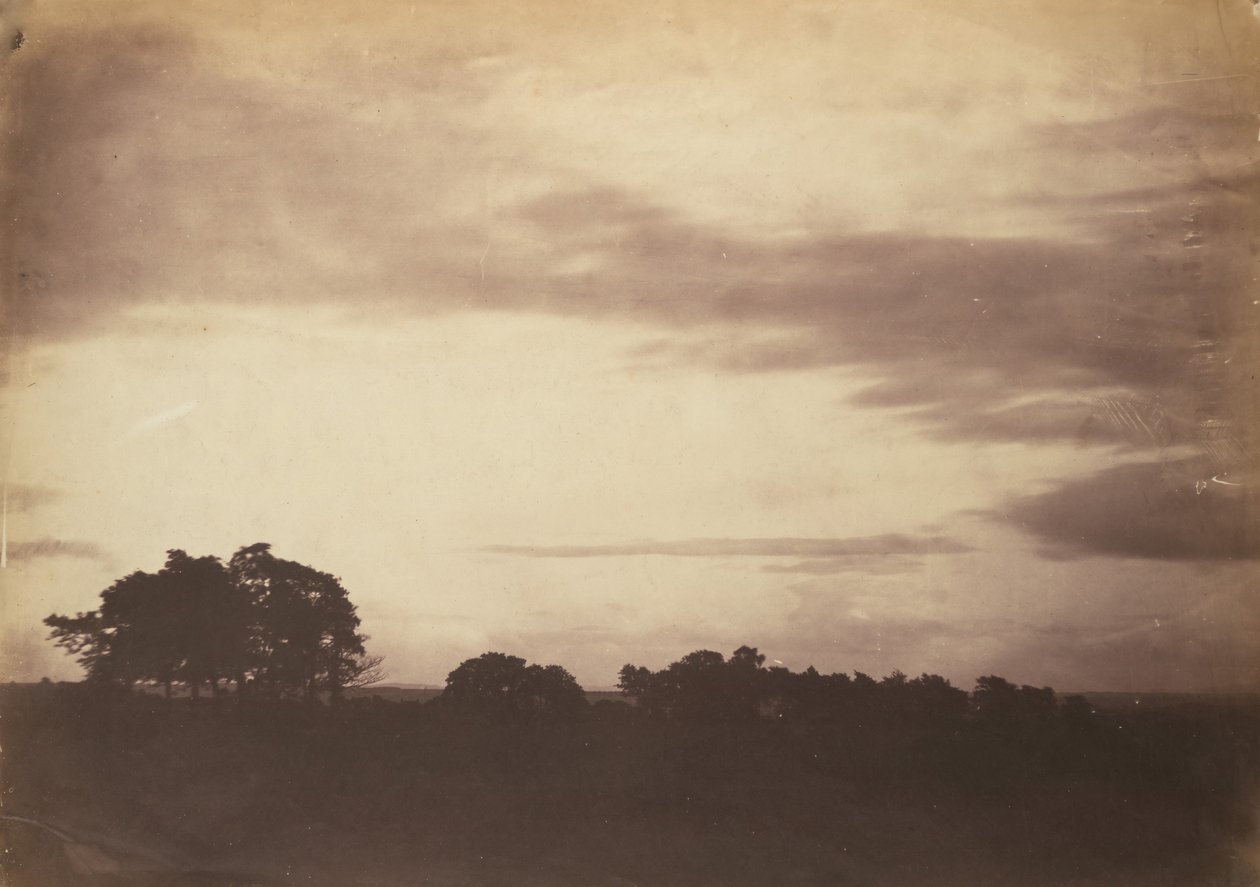 雲のある風景、おそらく 1856 年。 作： ロジャー・フェントン