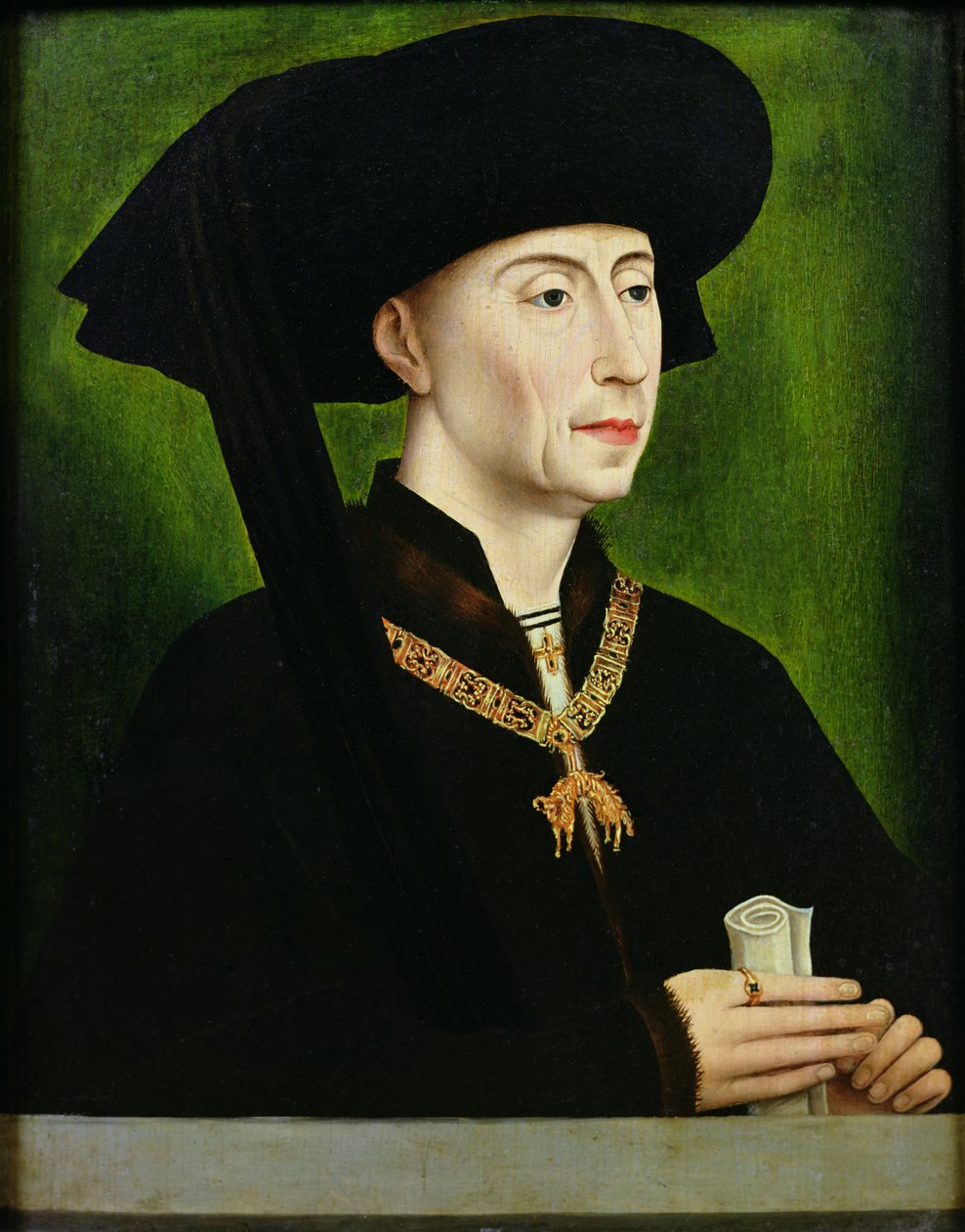 フィリップ・ル・ボン（1396-1467）の肖像ブルゴーニュ公 作： ロジェ・ファン・デル・ウェイデン
