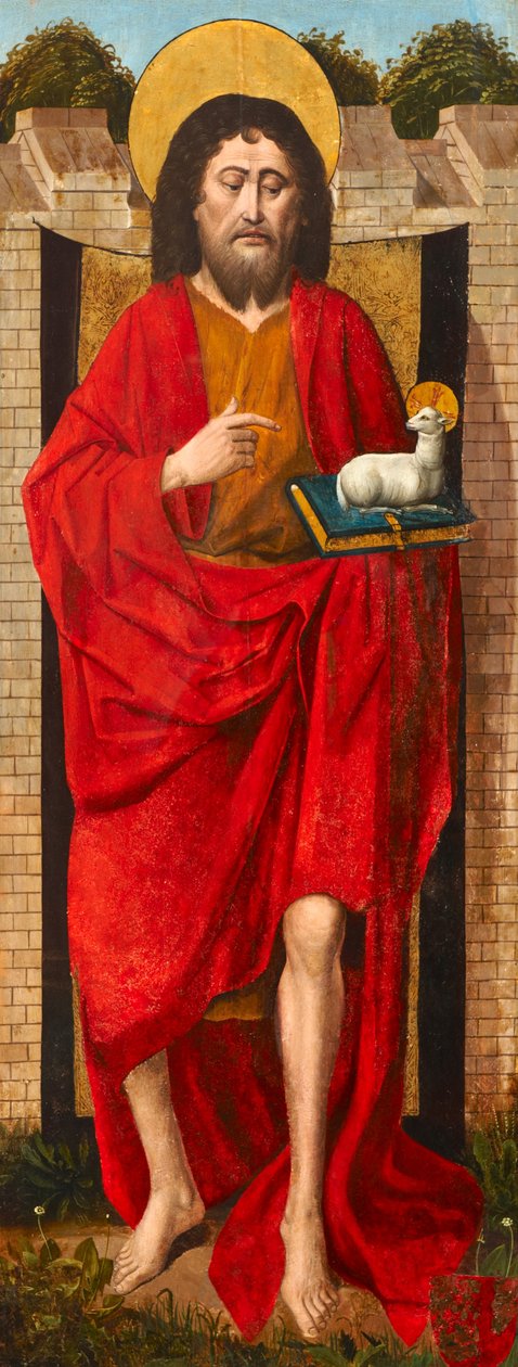 セントジョンザバプティスト、ウェストントリプティクの外装パネル、1480年頃 作： ロジェ・ファン・デル・ウェイデン