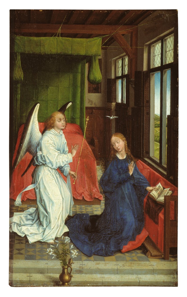 受胎告知（パネルに油彩） 作： Rogier van der（のフォロワー）Weyden
