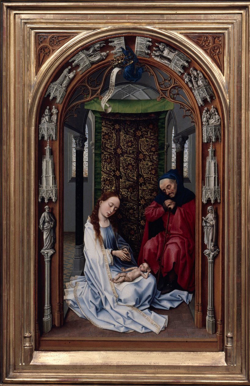 聖母ミラフローレスの祭壇、左パネル、c。 1440 作： ロジェ・ファン・デル・ウェイデン