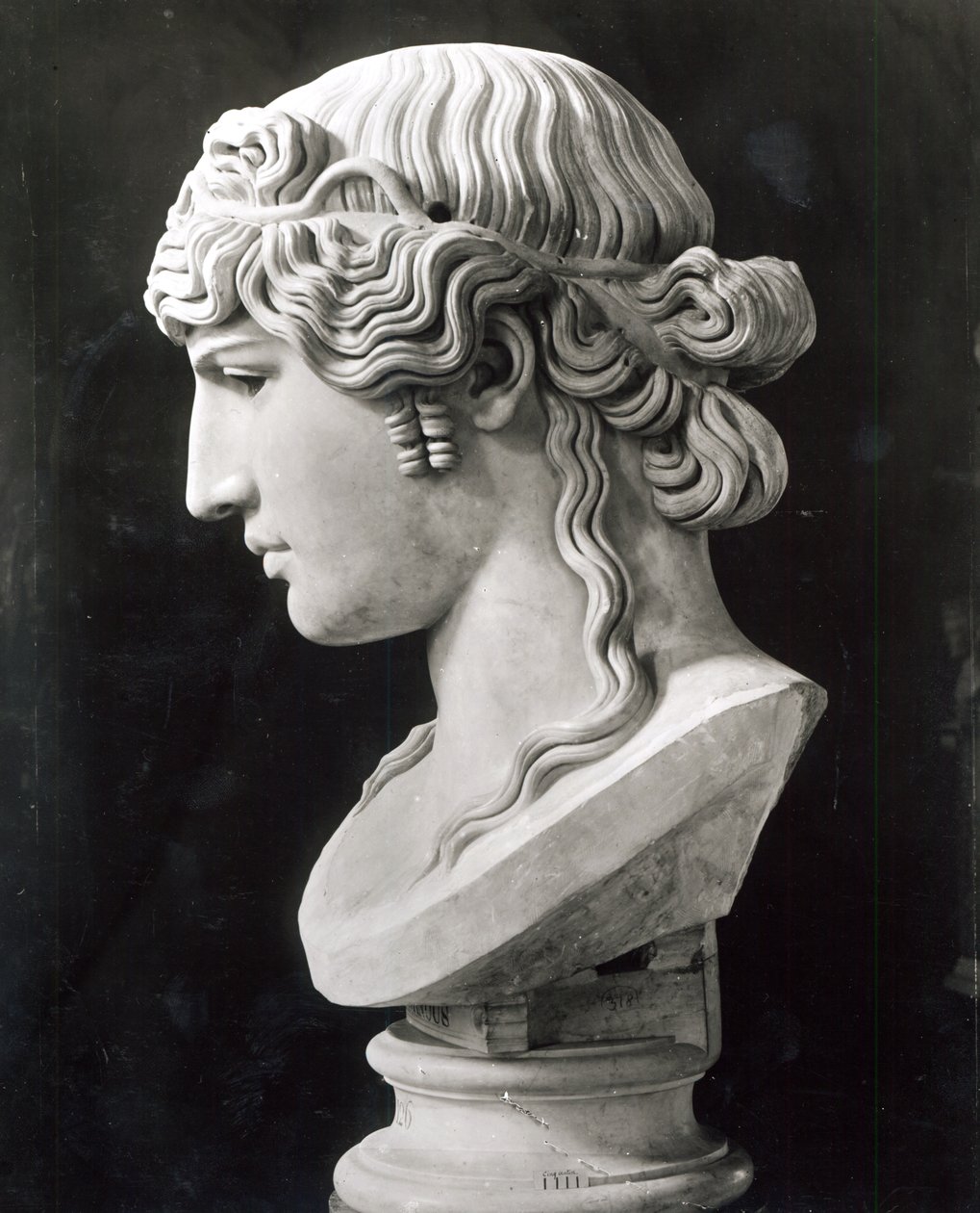 Antinous（c.110-30）の胸像は「Antinous Mondragone」と呼ばれ、AD 130-138 AD（大理石） 作： 小説