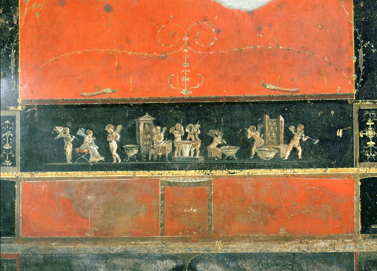 カサデイヴェッティのオエクス（ヴェッティの家）の日常活動を行う天使たちc.50-79 AD 作： 小説