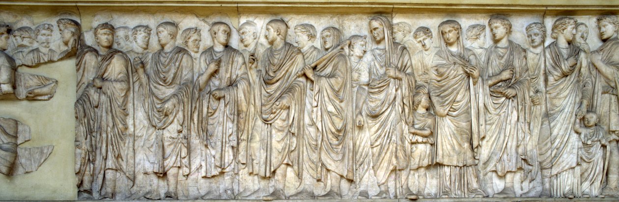 Ara Pacis（大理石）の南壁の行列 作： 小説