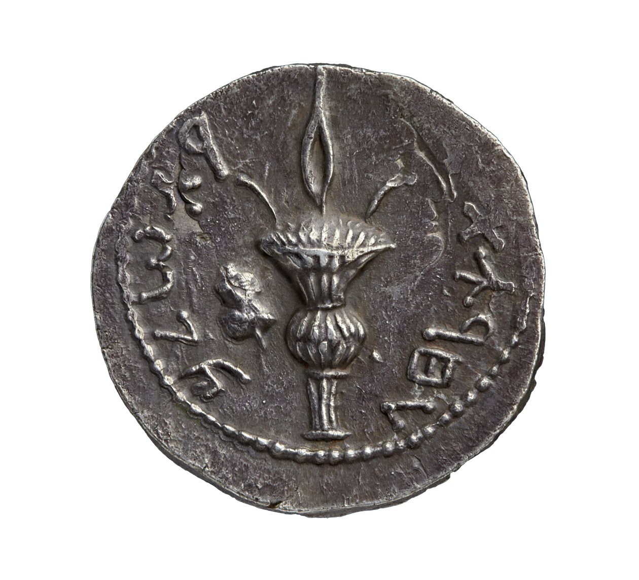 ユダヤからのローマの地方の銀貨、AD 132（銀） 作： 小説
