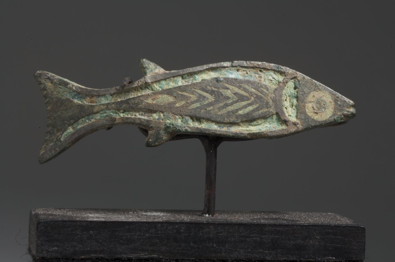 魚のロマノ英国フィブラ（ブロンズ） 作： ローマ帝国時代