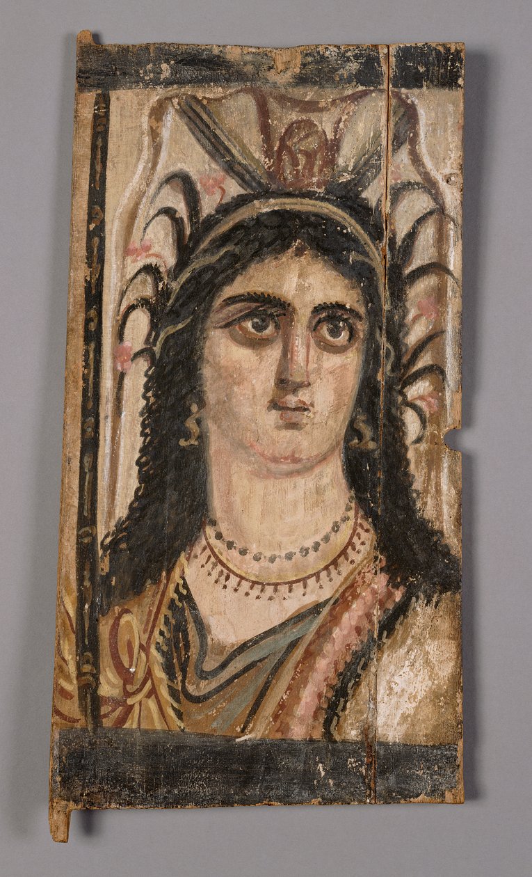 イシスの絵が描かれたパネル、180-200 AD（木のテンペラ） 作： ローマ時代のエジプト人
