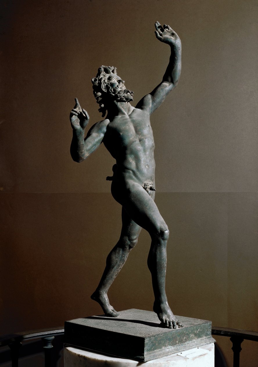 踊るファウヌス、ブロンズ彫刻、紀元前2世紀