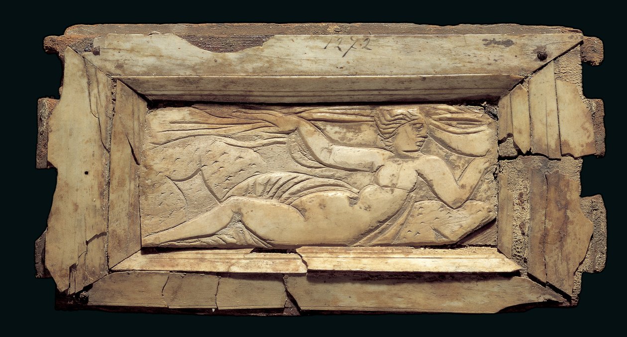 女性像入り額縁 エジプト 紀元後3世紀後半～4世紀前半 （骨付き 作： ローマ時代のエジプト人