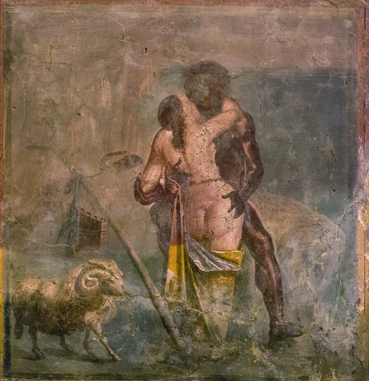ガラテアとポリフェモス、1世紀。 作： ローマのポンペイの壁画。