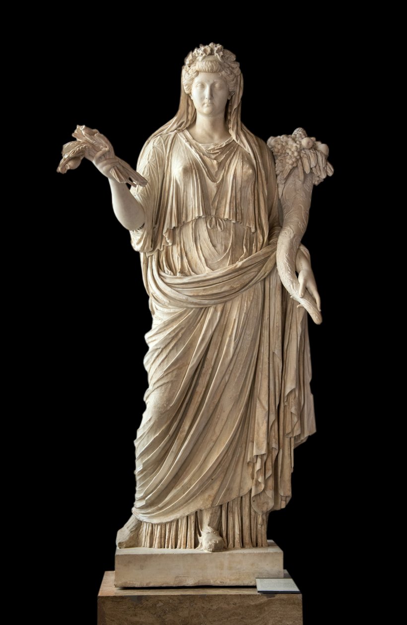 美術 ローマ 皇后リヴィアの肖像 セレス（紀元前58年～紀元後29年）の