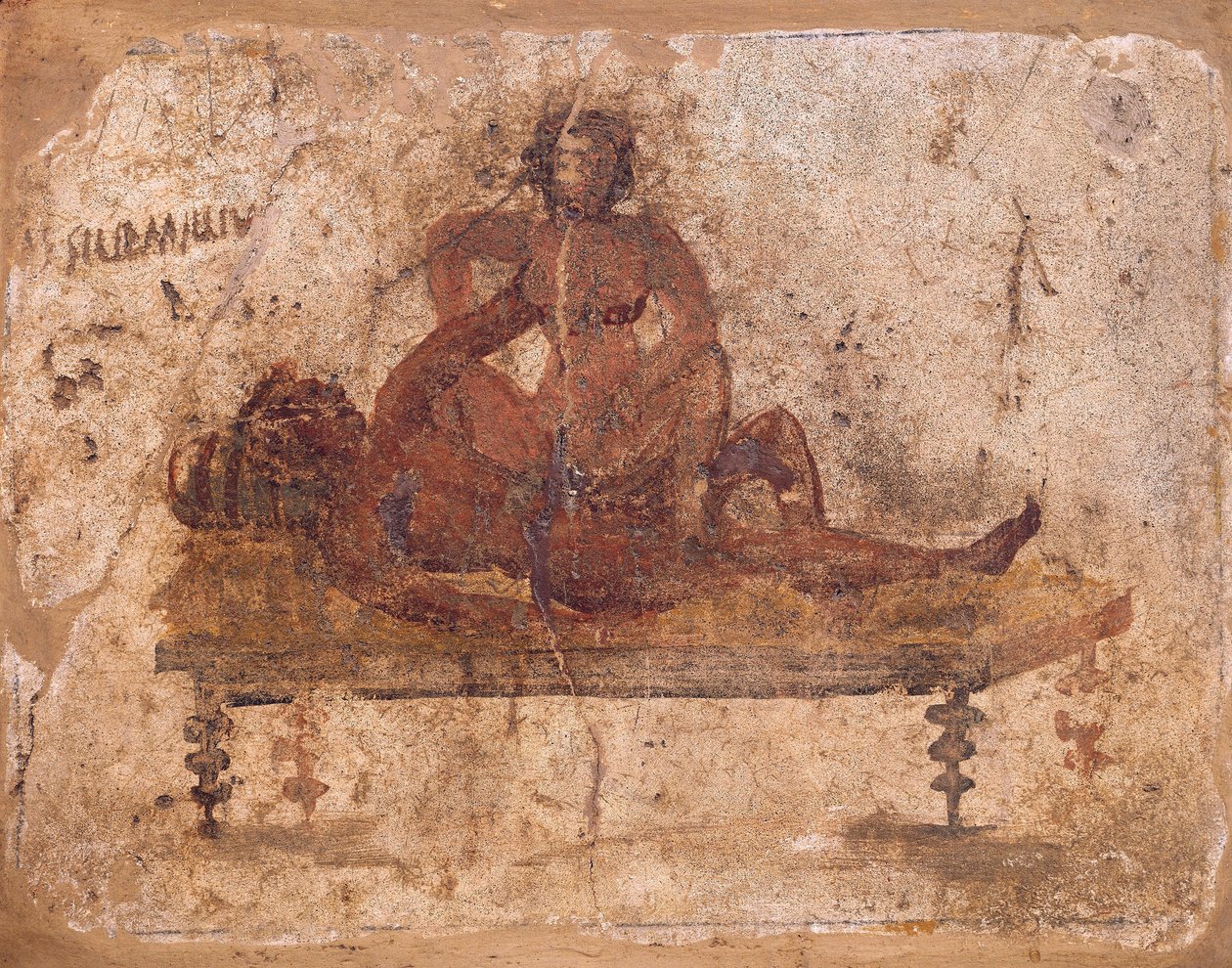 イタリア・ポンペイ出土のエロティックな主題を描いたフレスコ画 作： ローマンローマン