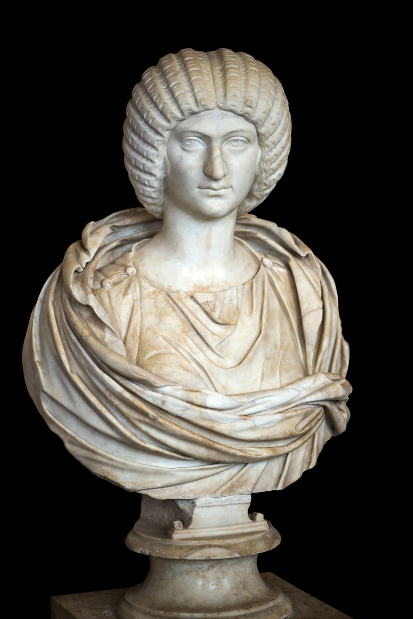 ジュリア・ドムナ（西暦170年頃～217年頃）、大理石、ローマ美術 作： ローマンローマン