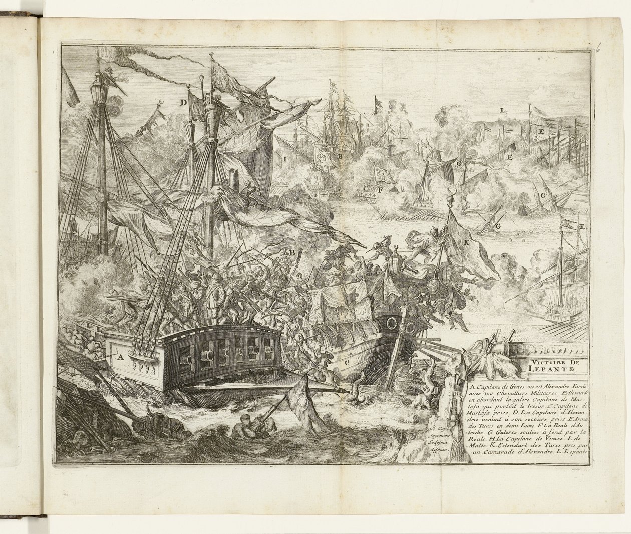 レパントの戦い、1571 Victoire de Lepanto (オブジェクトのタイトル) Guerres de Flandres (シリーズタイトル) 作： ロメイン・デ・ホーゲ（帰属）