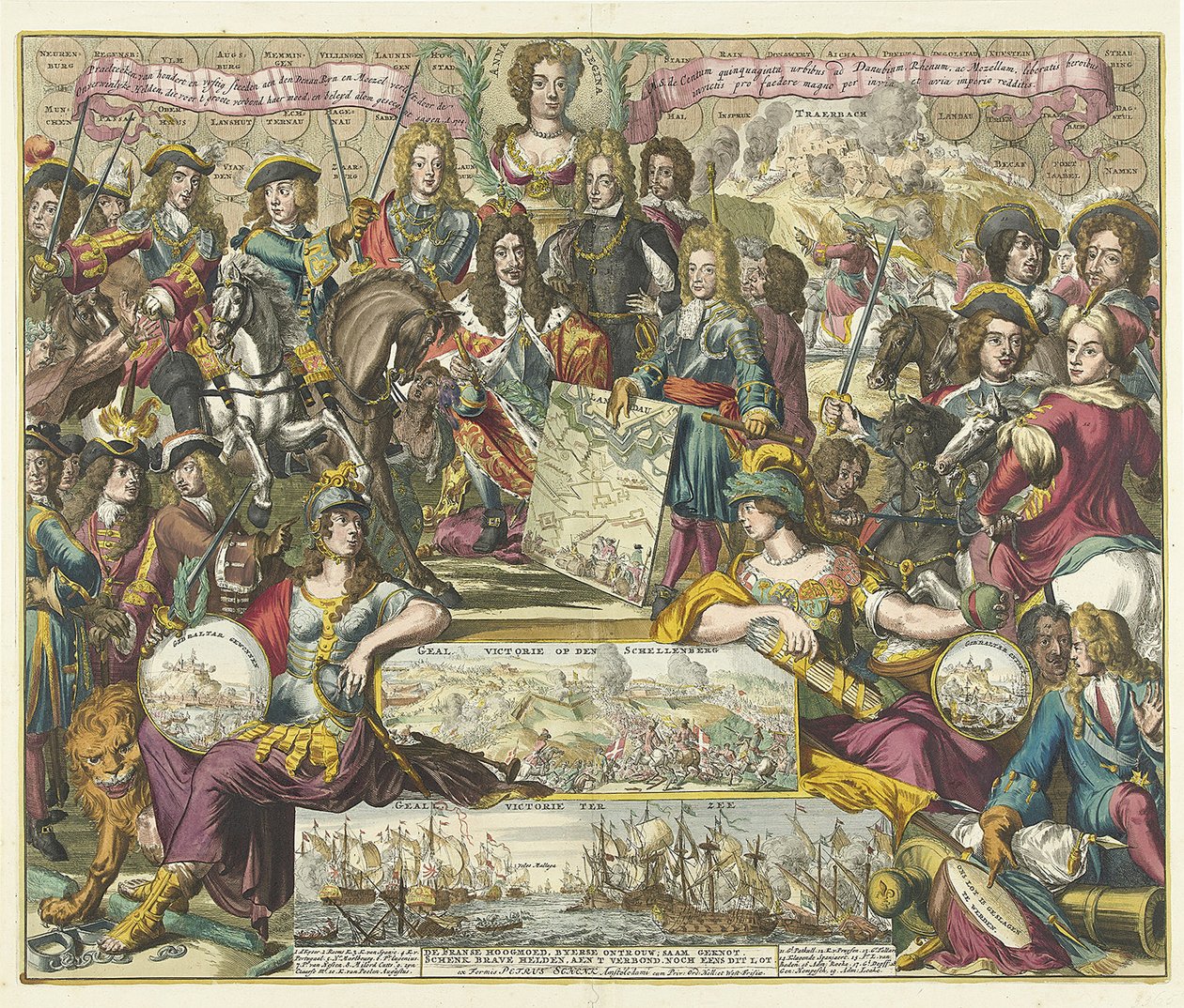 1704年、1704-1705年の同盟国の勝利の寓意 作： ロメイン・デ・ホーゲ
