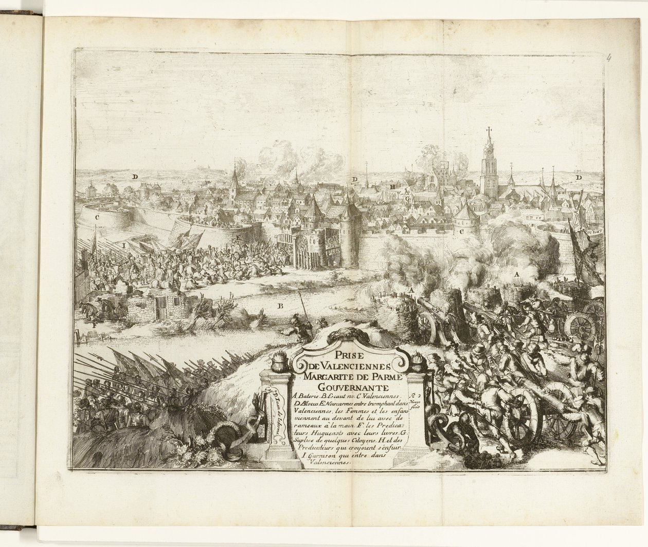 Inname van Valenciennes、1567年 バランシエンヌのキャプチャ (オブジェクトのタイトル) フランダース戦争 (シリーズタイトル) 作： ロメイン・デ・ホーゲ