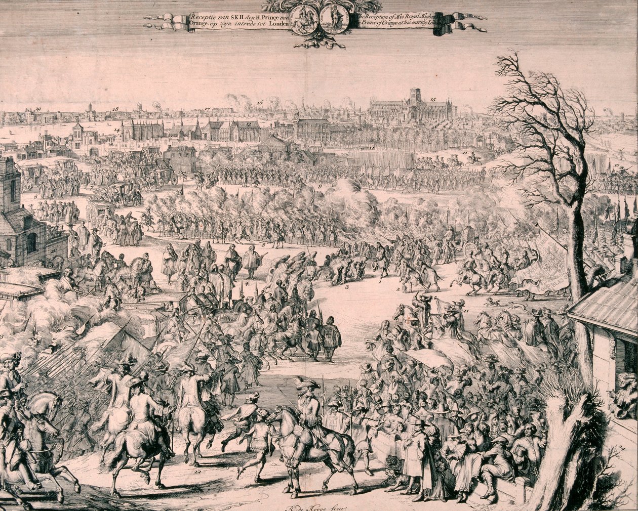 ウィリアム 3 世王の王室行列、1688 年 作： ロメイン・デ・ホーゲ