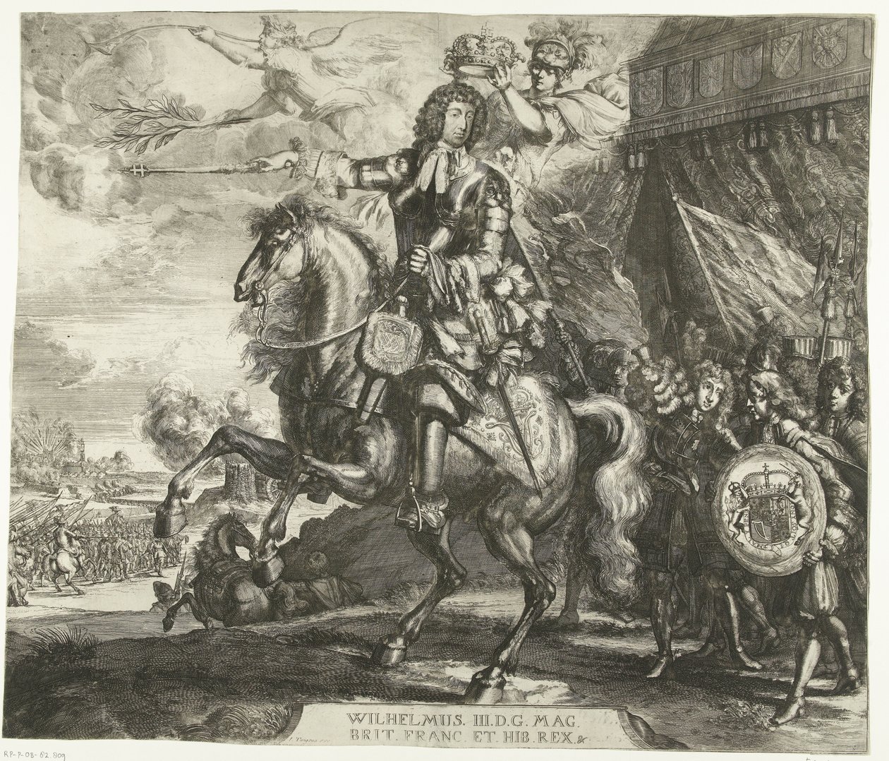 オラニエ公ウィリアム 3 世の騎馬像