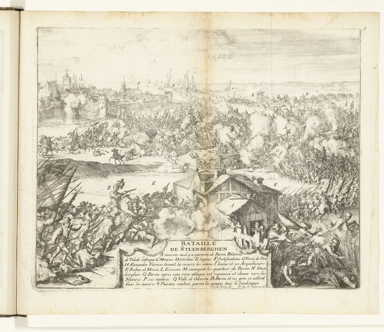 ステーンベルゲンの戦い、1583 年 Bataille de Steenberghen (オブジェクトのタイトル) Guerres de Flandres (シリーズタイトル) 作： ロメイン・デ・ホーゲ