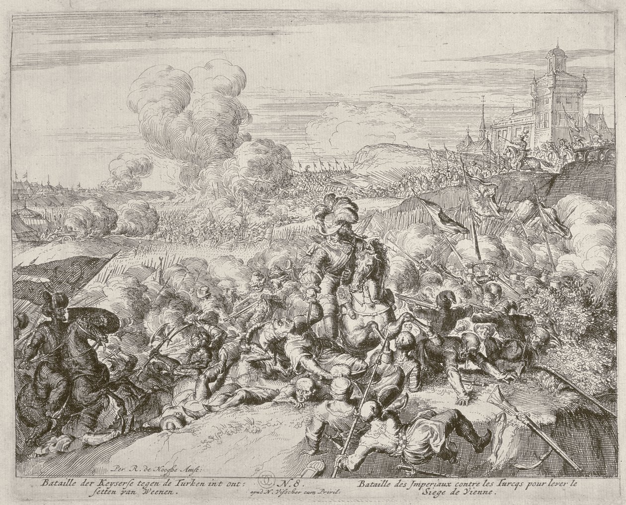 ウィーンプリントサイクル、トルコとの帝国軍の戦い、1683年 作： ロメイン・デ・ホーゲ