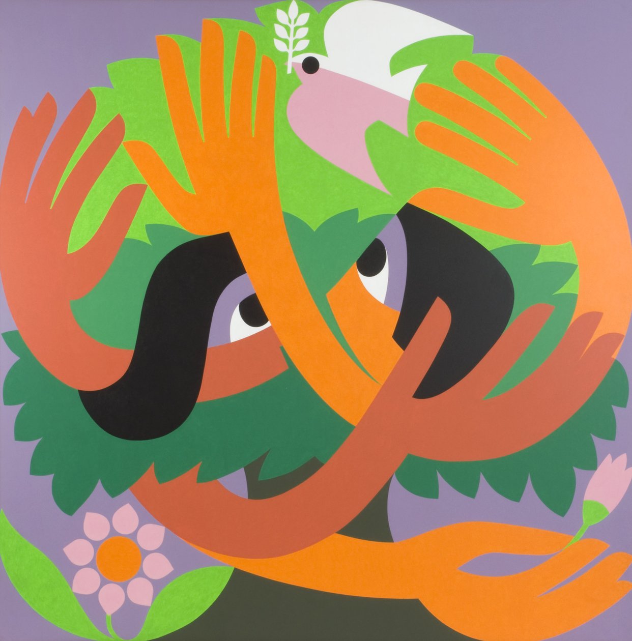 Bird Watchers、1973（船内にアクリル） 作： ロン・ワダム
