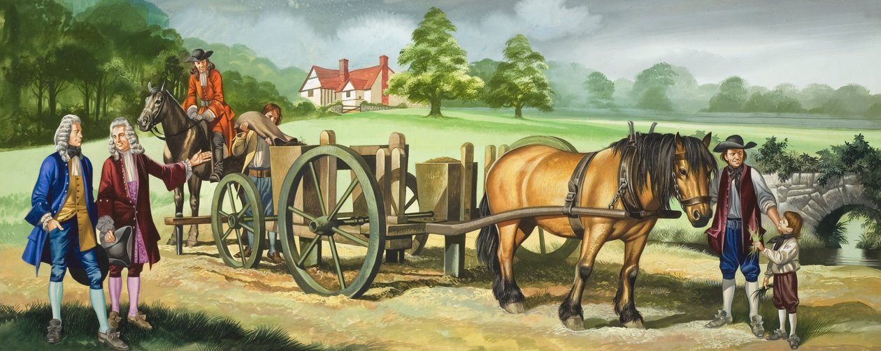 ダニエル・デフォー（1660-1731）の日々（紙にグワッシュ） 作： ロン・エンブルトン